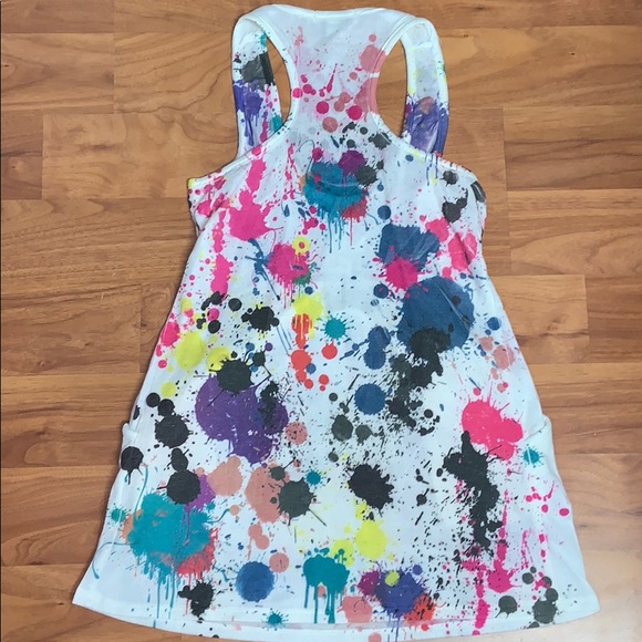 Forever 21 Paint Splatter Tank with Front Pockets - Picture 4 of 4